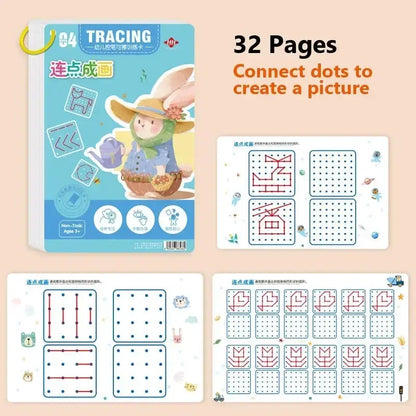 Magical Tracing Workbook Educational Montessori Books for Children Pen Control Training Reusable Calligraphy Copybook for Kids Trikidsworld