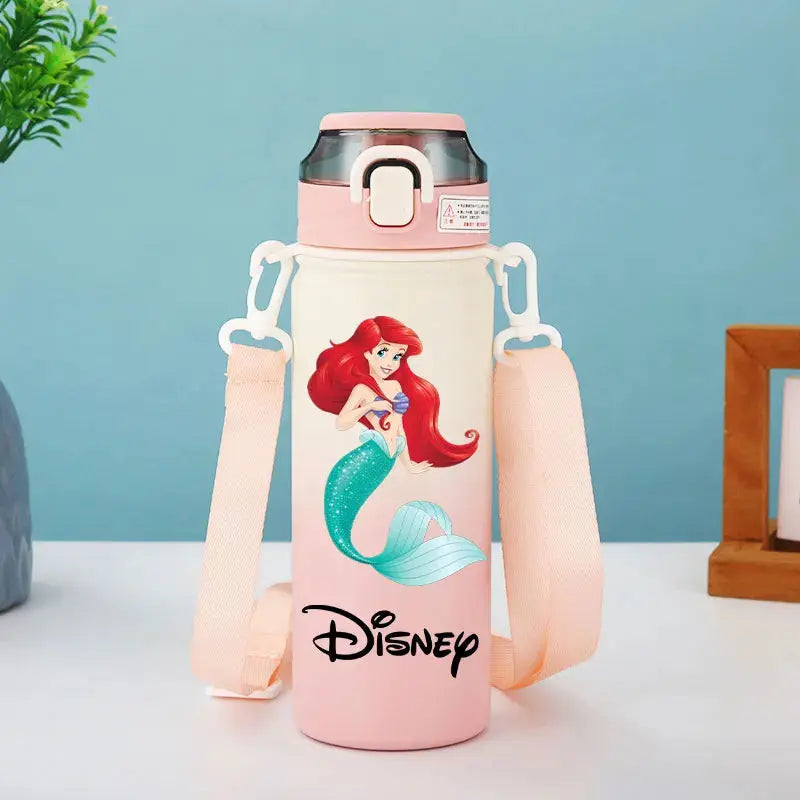 Disney Princess Thermos Bottle – Elsa, Straw & Strap Trikidsworld