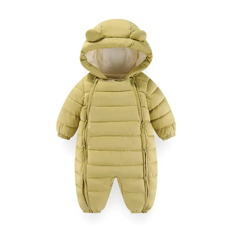 OLEKID 2025 Autumn Winter Baby Rompers Hooded Plus Velvet Warm Baby Girl Jumpsuit Toddler Boys Overalls Infant Newborn Sleepwear Trikidsworld