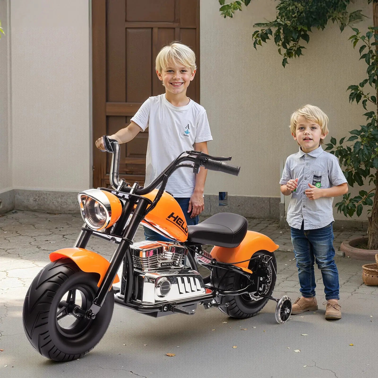 24V Kids Electric Dirt Bike,2-Wheeler Electric Motorcycle,Battery Powered Ride on Toy Car for Aged 8+ Big Kids Gift,w/ Handbrake Trikidsworld