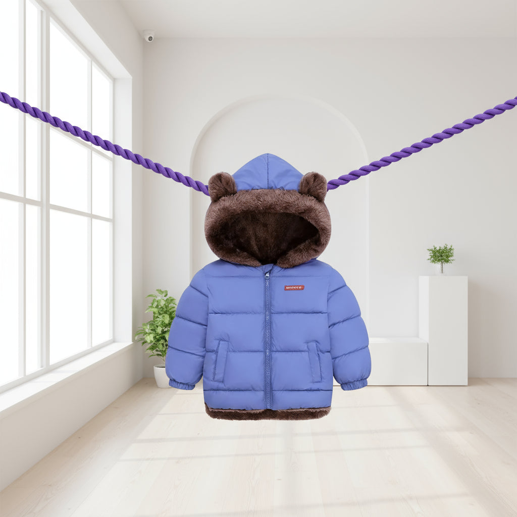Kids Thick Warm Coats Winter Children's Fleece Hooded Jackets Autumn Cashmere Padded Snowsuit Boys Girls Cotton Outerwear 2-6Y Trikidsworld