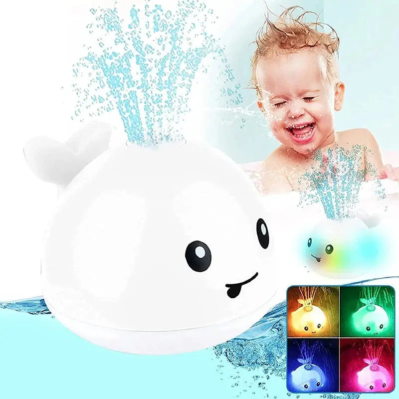 Baby Bath Toys, Whale Automatic Bathroom Toy Sprinkler, Light Up Bath Toys for Baby 6-18 Months Bathtub Fountain Spray Water Toy Trikidsworld