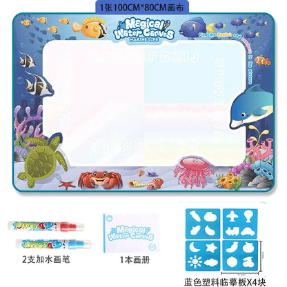 Oversized Magical Water Canvas pens Montessori Toys Learning Blanket Writing Children Drawing Repeated Graffiti Painting kid toy Trikidsworld