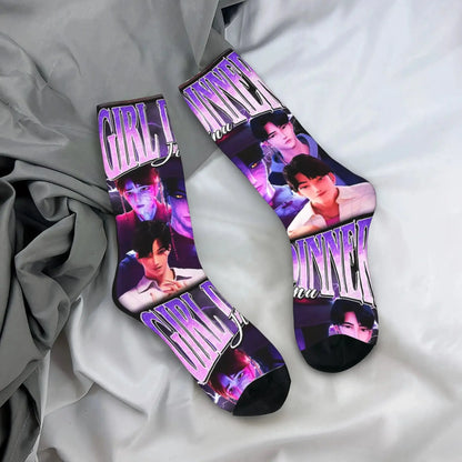 Rumi K pop Demon Hunters  Socks Huntrix Non Slip Stockings Men Quality Outdoor Sports Socks Autumn Harajuku Design Socks Trikidsworld