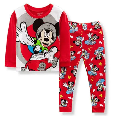 Spring Autumn Children's Mickey Clothing Sets Boys Sleepwear Clothes Kids Iron Man Pajamas Set Baby Girls Cotton Cartoon Pijamas Trikidsworld