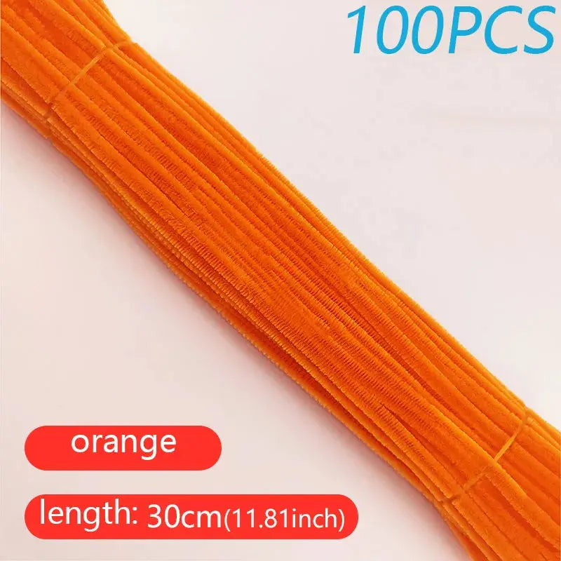 100PCS Colorful Twisted Rod DIY Handcraft Bar Wire Imaginative Wool Root Fluffy Bar Iron Wire Sticks Art Kids Educational Toys Trikidsworld
