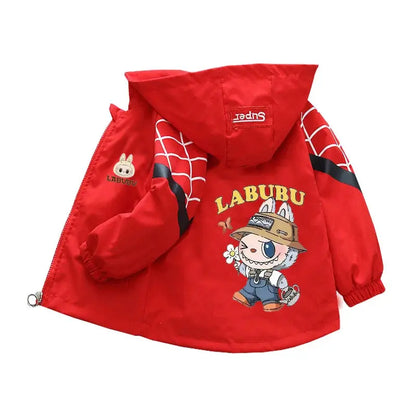 Kids labubu Clothes Autumn Baby Boys Girls Jacket Fashion Cartoon Stitch Print Outerwear for Kids Clothes Children Summer Coat Trikidsworld