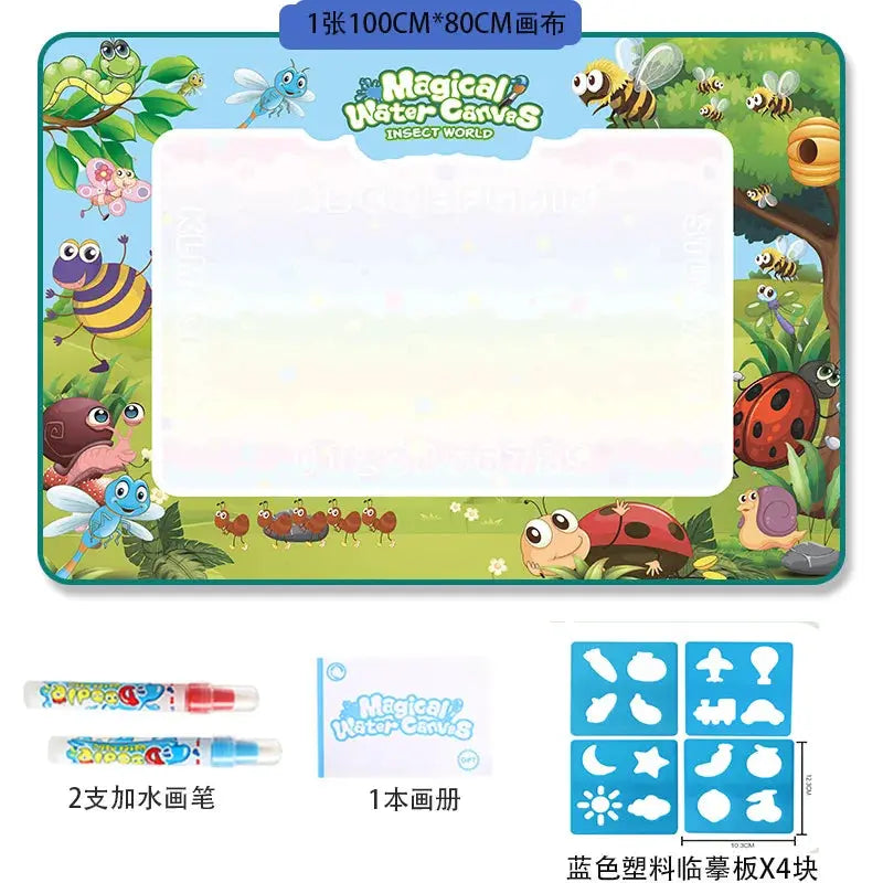 Oversized Magical Water Canvas pens Montessori Toys Learning Blanket Writing Children Drawing Repeated Graffiti Painting kid toy Trikidsworld