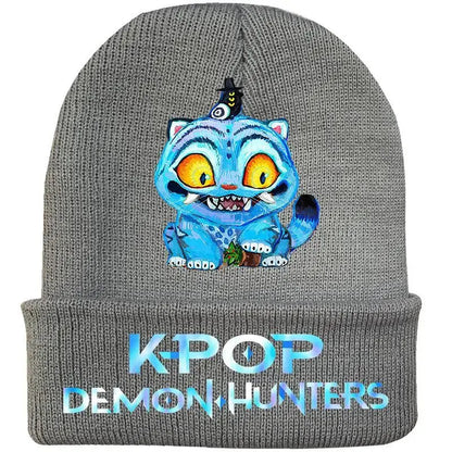 Kpop Demon Hunter Cute Knitted Hat Girls Anime  Rumi Mira Zoey Cap Kids Winter Outdoors Warm Beanies Kid Headgear Birthday Gift Trikidsworld