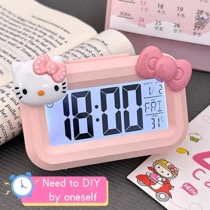 Cartoon Kitty Alarm Clock – Night Glow & Ornament Trikidsworld