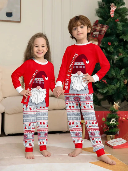 New 2025 Santa Claus Print Parent-child Matching Pajamas Set Casual 2 Pieces Suit Loungewear Baby Romper Xmas Family Look Pyjama Trikidsworld