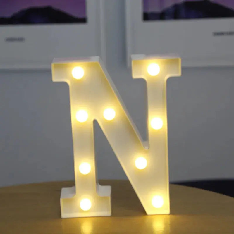 Alphabet Letter LED Lights Luminous Number Lamp Decor  Battery Night Light for home Wedding Birthday Christmas party Decoration Trikidsworld