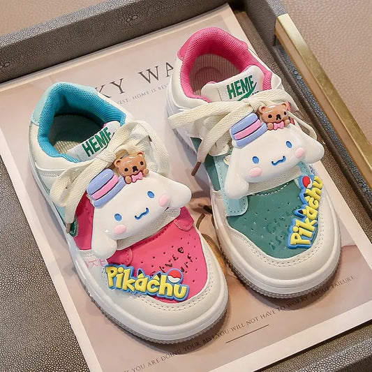 Anime Sanrios Kids Sport Running Shoes Cinnamoroll My Melody Kawaii Casual Soft Bottom Luminous Outdoor Sneakers High Helpshoe Trikidsworld