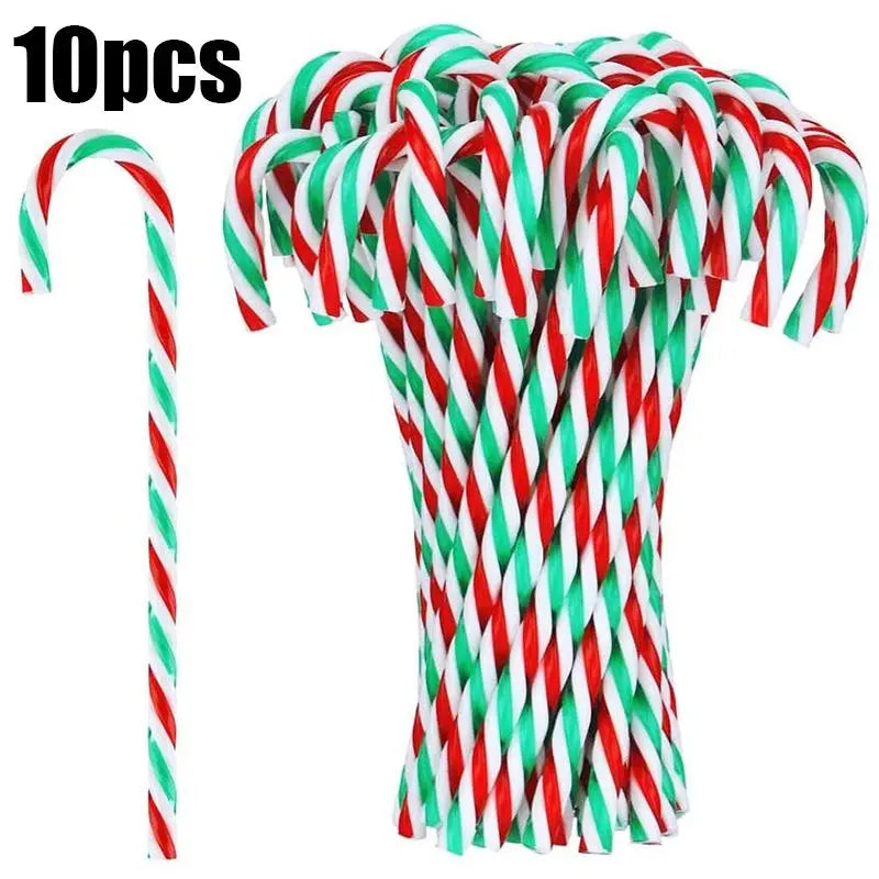 Xmas Candy Canes Pendant Acrylic Xmas Tree Twisted Crutch Hanging Ornament Happy New Year Christmas Party Home Decoration Gifts Trikidsworld