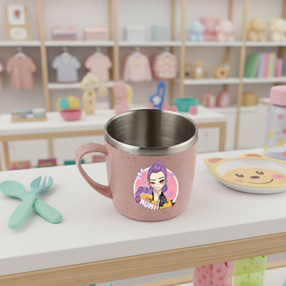 KPop Demon Hunters 304 Stainless Steel Mouth Cup Wheat Straw Element Cute Water Cups Household Anti-scalding Drinking Glass Gift Trikidsworld