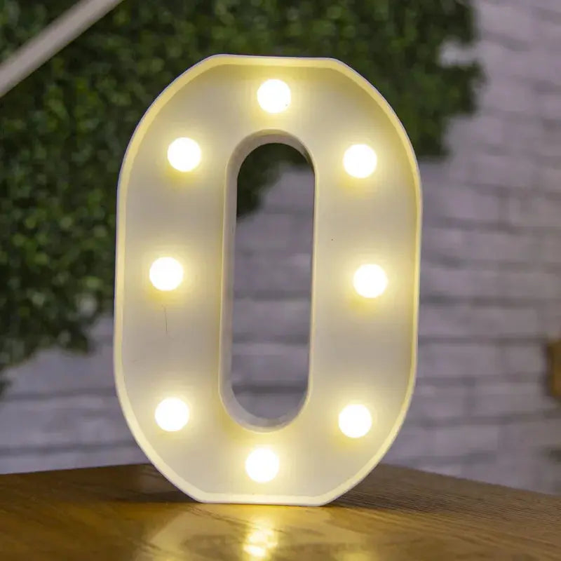 Alphabet Letter LED Lights Luminous Number Lamp Decor  Battery Night Light for home Wedding Birthday Christmas party Decoration Trikidsworld