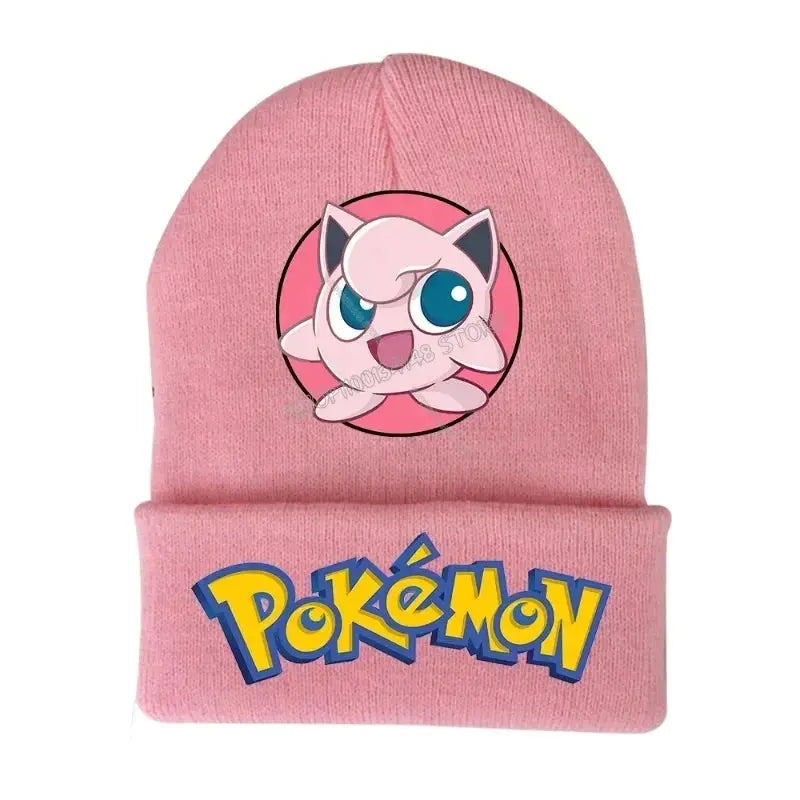 Pokemon Knitted Cap Headgear Pikachu Figure Winter Woolen Hat Cartoon Anime Skullies Beanies Boys Girls Bonnet Christmas Gifts Trikidsworld