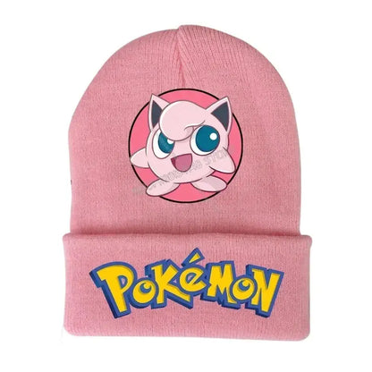 Pokemon Knitted Cap Headgear Pikachu Figure Winter Woolen Hat Cartoon Anime Skullies Beanies Boys Girls Bonnet Christmas Gifts Trikidsworld