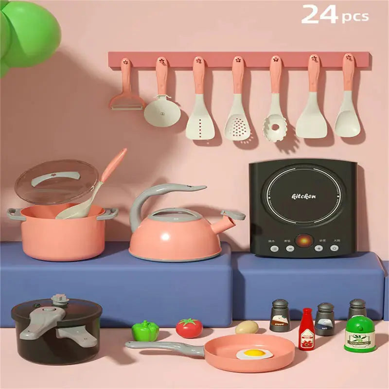 Kids' Pretend Kitchen Set – Mini Food & Cooking Utensils Trikidsworld