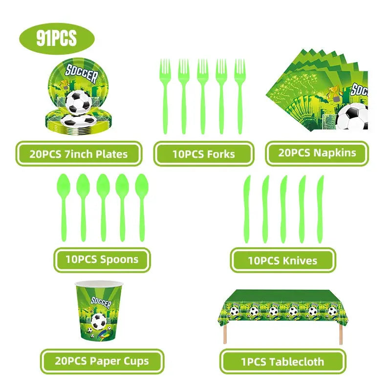 Soccer Football Birthday Decorations Aluminum Trikidsworld