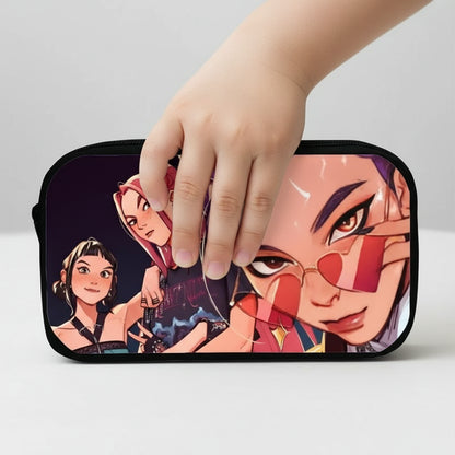 new Hunter Kpop Student Pencil Case Large Cloth Bag For Girl Office School Pen Bag Cartoon Demon Pencil Box Pen Holder Case Trikidsworld