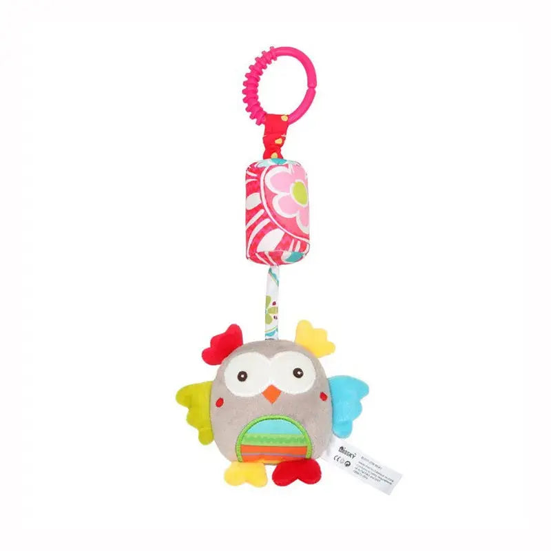 Baby Sensory Hanging Rattles Soft Learning Toy Plush Animals Stroller Infant Car Bed Crib with Teether for Bebe Babies Toddlers Trikidsworld