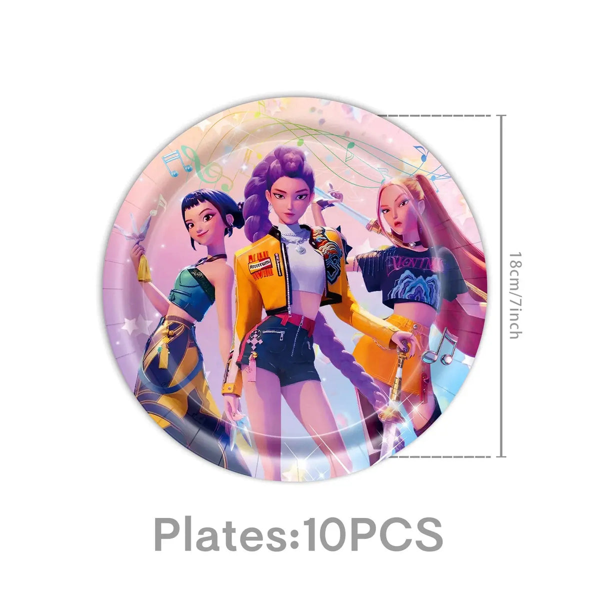 Demon Hunters Birthday Party Decor Tableware Banner Decorations Cake Topper Balloon Girl Kid Korean Kpop Anime Party Supplie Set Trikidsworld