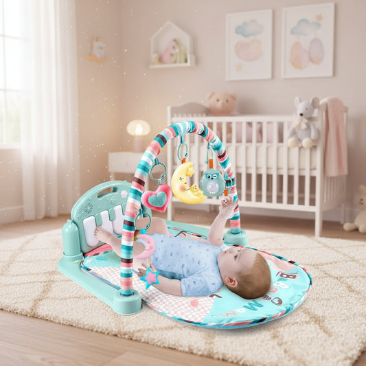 Baby Fitness Stand Music Play Gym Activity Toys Newborn Piano Crawling Blanket Pedal Game Pad Early Education 0-36 Months Gifts Trikidsworld