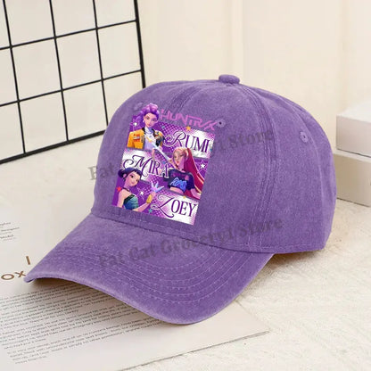 Kpop Demon Hunter Baseball Cap Women Anime Rumi Mira Zoey Sun Hat Adult New Outdoor Sport Sunbonnet Fashion Retro Headgear Gift Trikidsworld