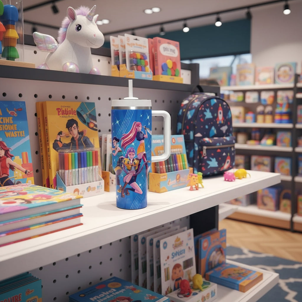 K-pop Demon Hunters Thermos Cup Kids Anime Rumi Mira Zoey Unisex Vacuum Cup Water Bottle Office Coffee Mug Gift for Boys Girls Trikidsworld