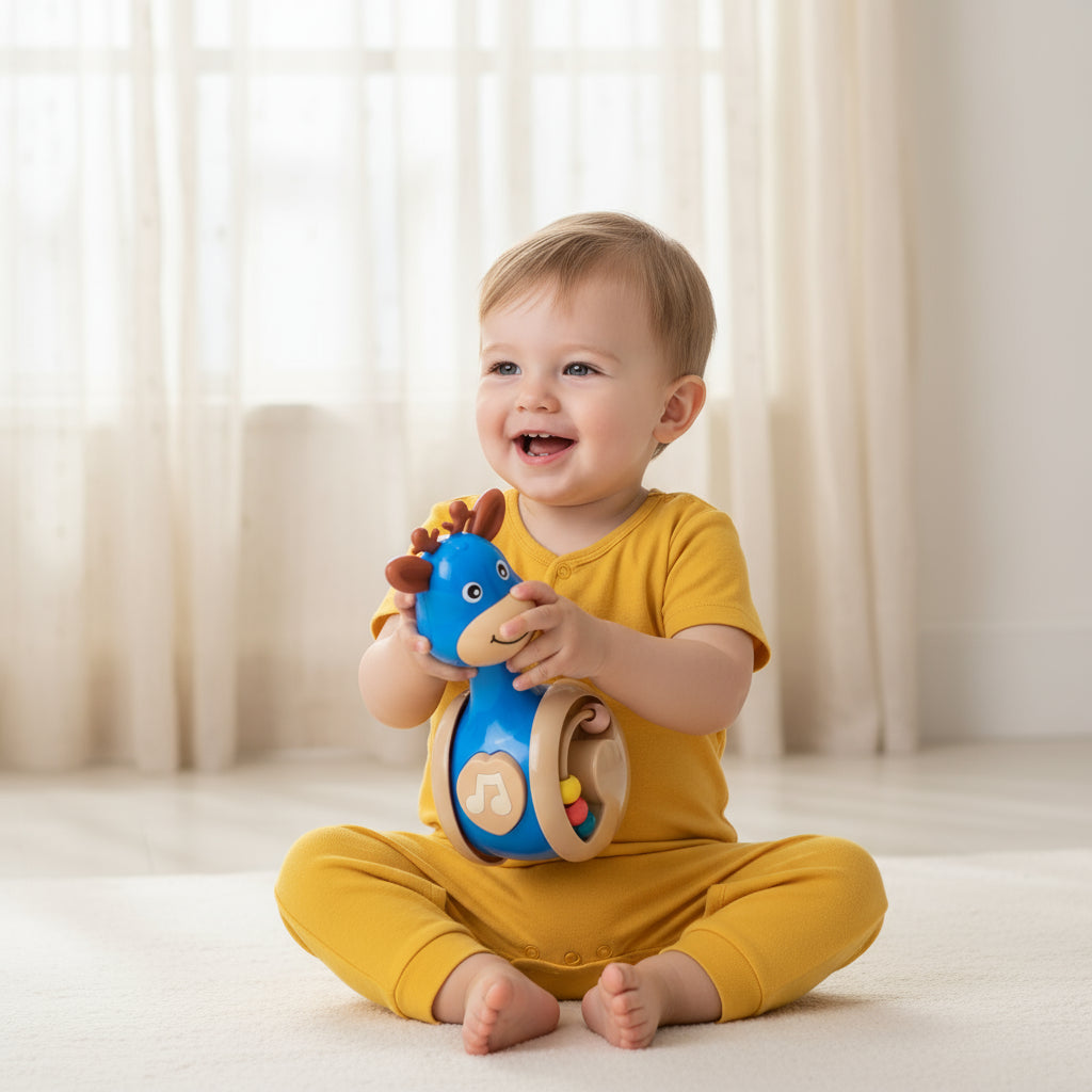 Tumbler Wobbler Toys for Infant Boy Girl - Perfect for Learning To Climb & Early Education! Roly Poly Baby Toys 6 To 12 Months Trikidsworld