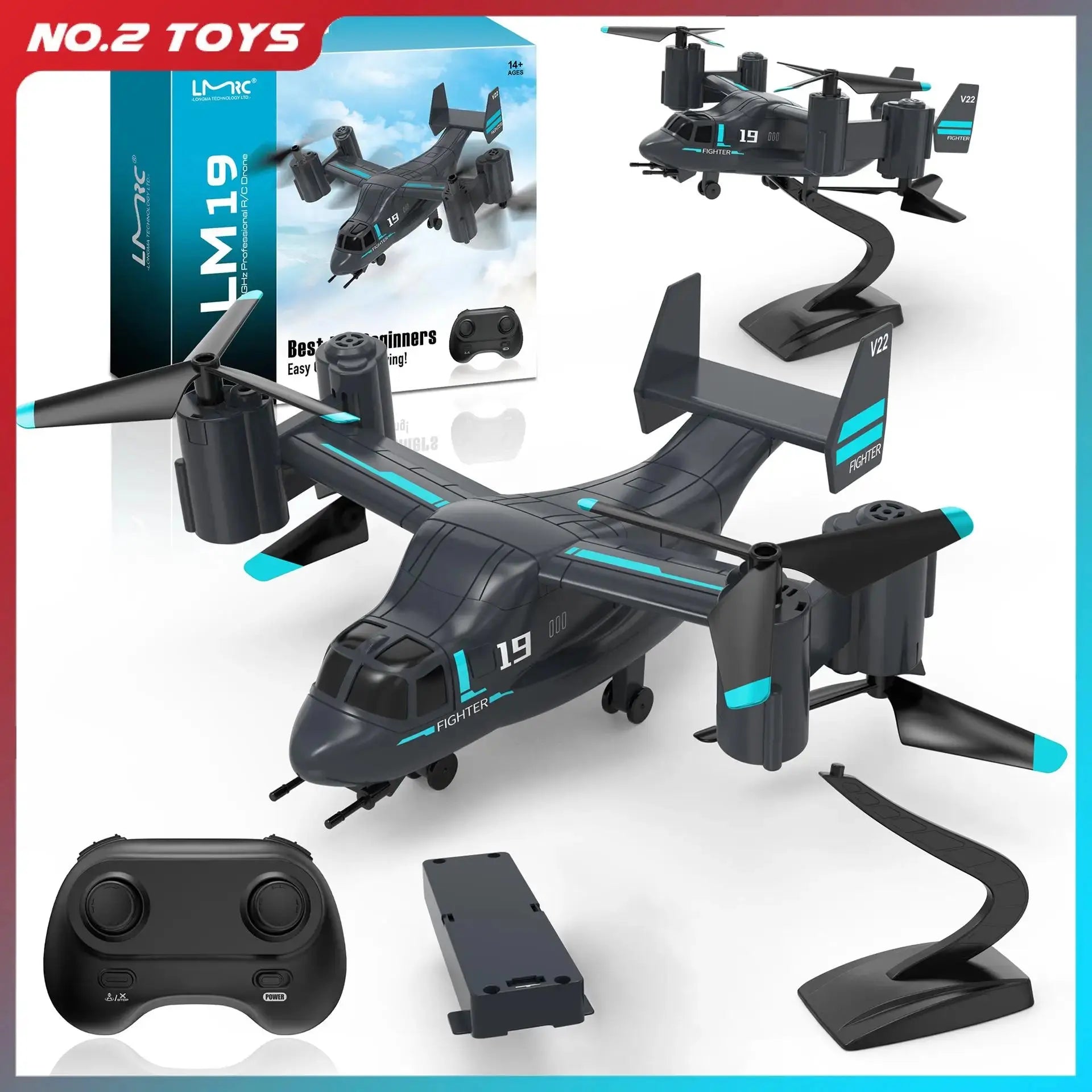 480P Remote Control Helicopter Drone Fighter Uav Land Air Mode Aircraft Brushless Motor Rc Aircraft for Children Kids Plane Toys Trikidsworld