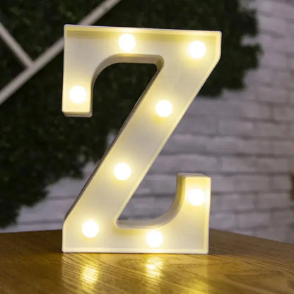 Alphabet Letter LED Lights Luminous Number Lamp Decor  Battery Night Light for home Wedding Birthday Christmas party Decoration Trikidsworld