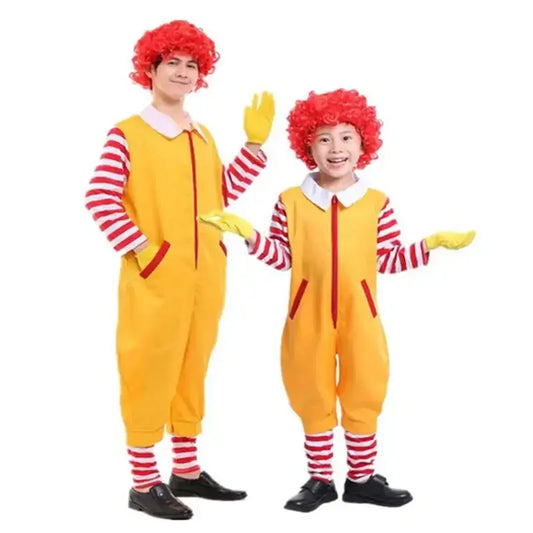 Cosplay Costumes Party Stage Performance Clothing for Kids Halloween Parent-Child Yellow Clown Costume Trikidsworld