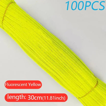100PCS Colorful Twisted Rod DIY Handcraft Bar Wire Imaginative Wool Root Fluffy Bar Iron Wire Sticks Art Kids Educational Toys Trikidsworld