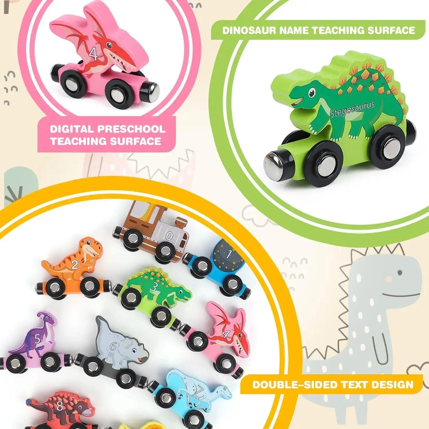 Montessori Magnetic Wooden Train Toy – Early Educational Animal Sorting Learning Set for Kids Trikidsworld
