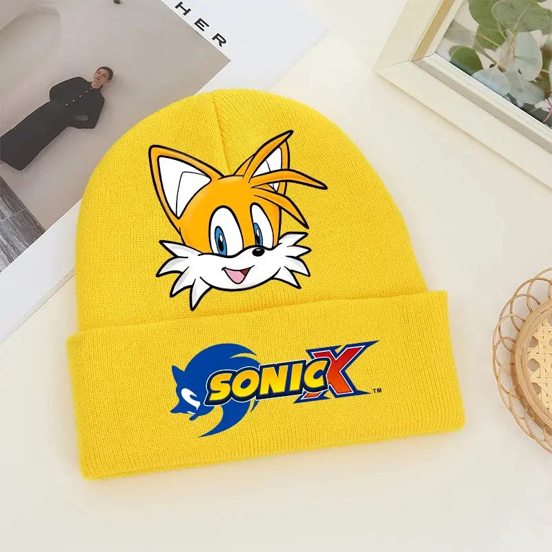 Sonics Knitted Hats Children Headgear Winter Boy Girl Cotton Warm Woolen Cap Cartoon Anime Beanie Bonnet Kids Christmas Gifts Trikidsworld