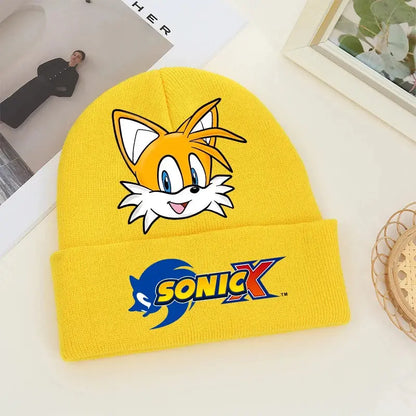 Sonics Knitted Hats Children Headgear Winter Boy Girl Cotton Warm Woolen Cap Cartoon Anime Beanie Bonnet Kids Christmas Gifts Trikidsworld
