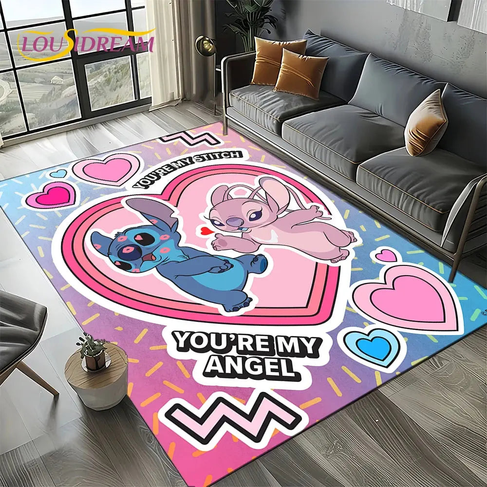Cute Stitch 3D Non-slip Carpet for Kids | Disney Room Decor Trikidsworld