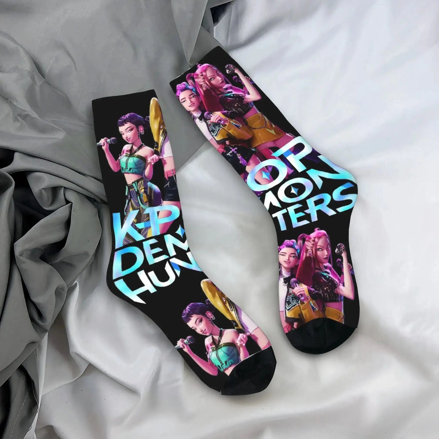 Rumi K pop Demon Hunters  Socks Huntrix Non Slip Stockings Men Quality Outdoor Sports Socks Autumn Harajuku Design Socks Trikidsworld