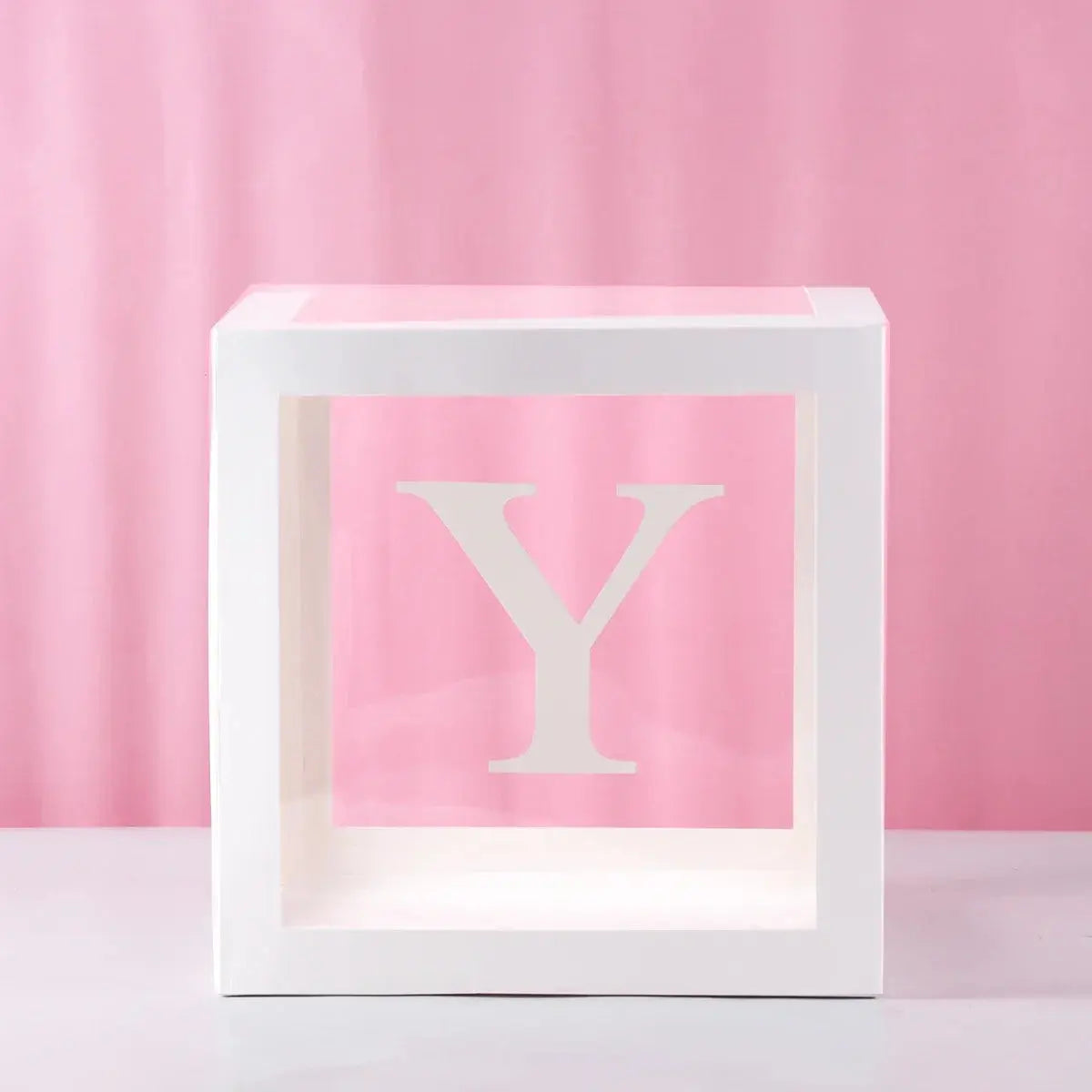 27/25cm Custom Transparent Letter Box A-Z Baby Shower Girl 1st Birthday Party Decoration Kids Wedding Birthday Balloon DIY Box Trikidsworld