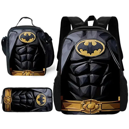 Batman Kids Backpack Set 3pcs – School, Lunch & Pencil Bags Trikidsworld