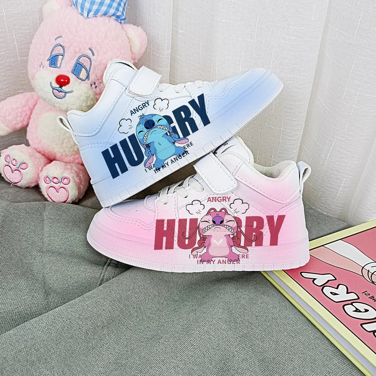 New kids cartoon Stitch cute Casual shoes soft sports shoes for girlfriend gift EU size 25-38 Trikidsworld