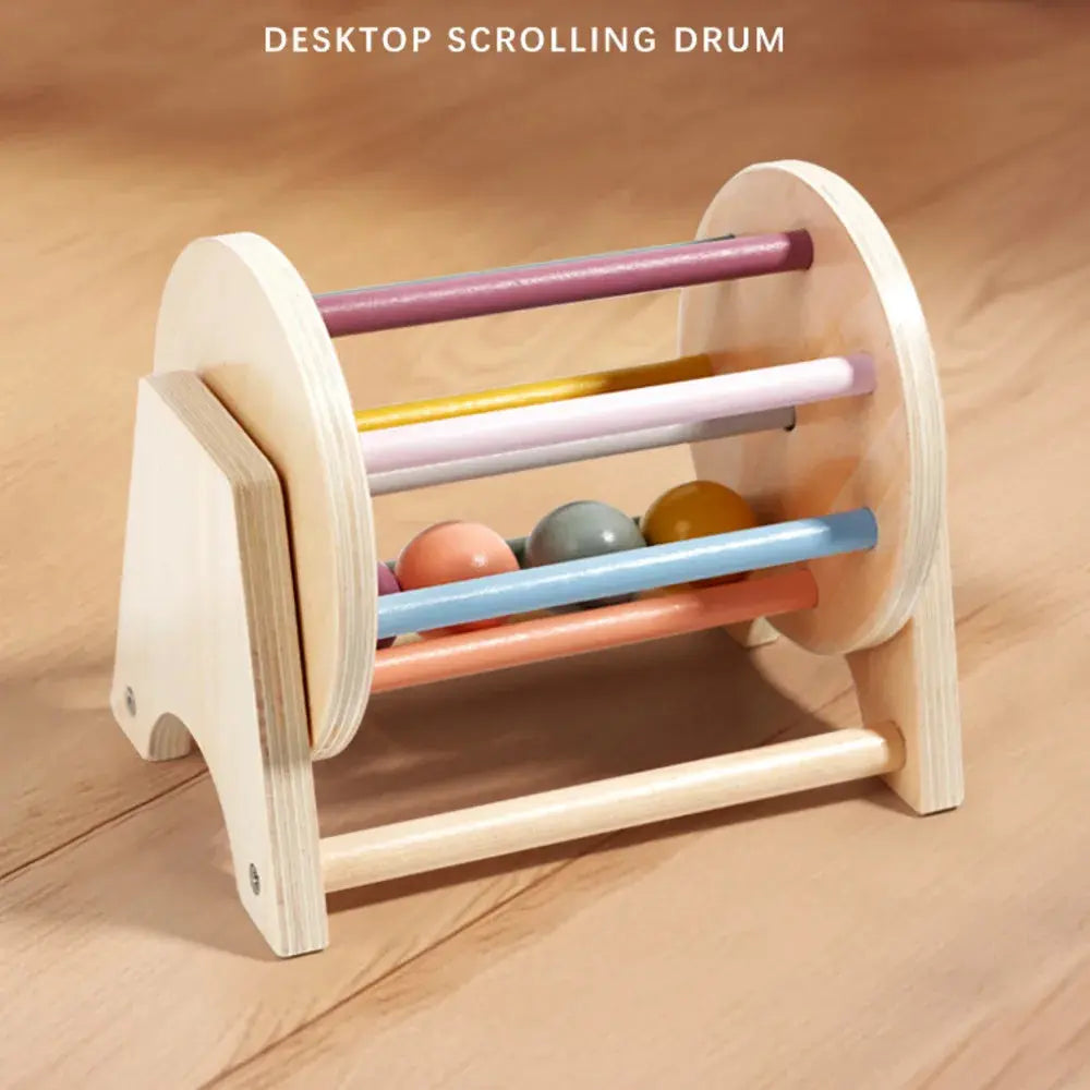 Montessori Wooden Baby Toy – Coin Box, Ball Drum & Shape Sorter | Educational & Sensory Learning Gift Trikidsworld