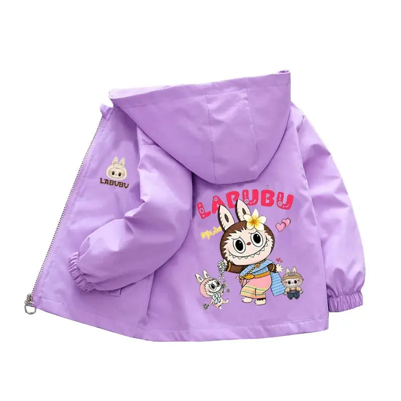 Kids labubu Clothes Autumn Baby Boys Girls Jacket Fashion Cartoon Stitch Print Outerwear for Kids Clothes Children Summer Coat Trikidsworld
