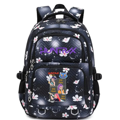 KPop Demon Hunters Backpack Rumi Mira Zoey HUNTR/X Saja Boys Print Cartoon School Bag Large Capacity Student Travel Backpacks Trikidsworld