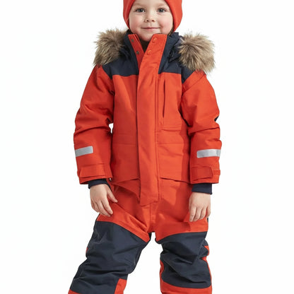 Childrens Ski Suit Windproof Waterproof Thickened Luminous Childrens One-piece Ski Suit Men's and Girls Cotton Clothing Ski Suit Trikidsworld