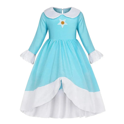 Peach Costume Girl Rosalina Dress Daisy Cosplay Children Birthday Party Dresses for Girls Trikidsworld