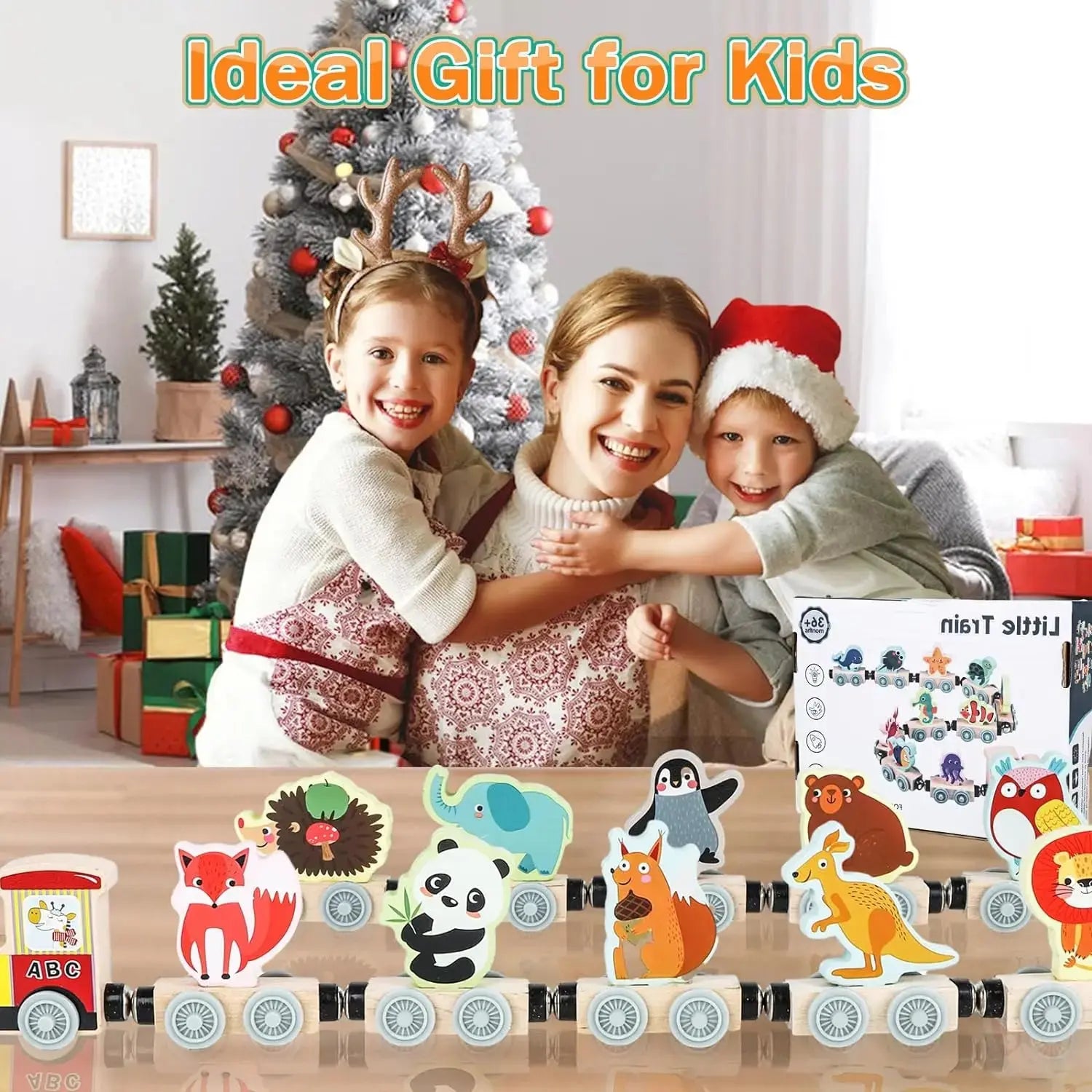 Montessori Magnetic Wooden Train Toy – Early Educational Animal Sorting Learning Set for Kids Trikidsworld