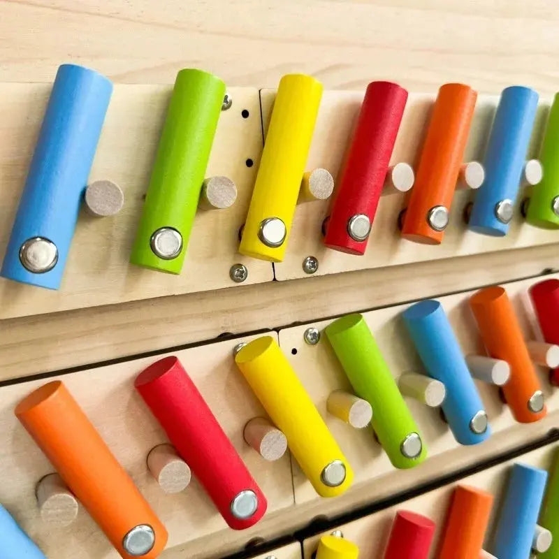 DIY Montessori  Busy Board Material Accessories Rainbow Card Water Pipe Aid Early Education Learning Skill Toy Wooden Toys Gifts Trikidsworld